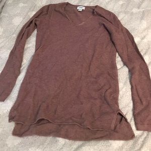Long sleeve light pink sweater like shirt